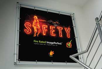 Spandex materials within its ImagePerfect™ Signage range now have fire-resistance rating certificates