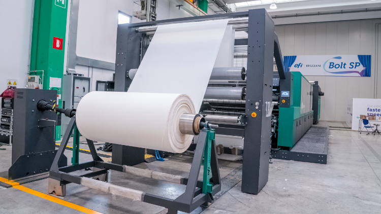 EFI Introduces Next-generation Single-pass Reggiani BOLT Textile Digital Printer.
