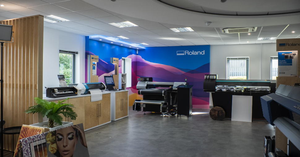 Roland DG reopens revamped showrooms to meet and support its customers.