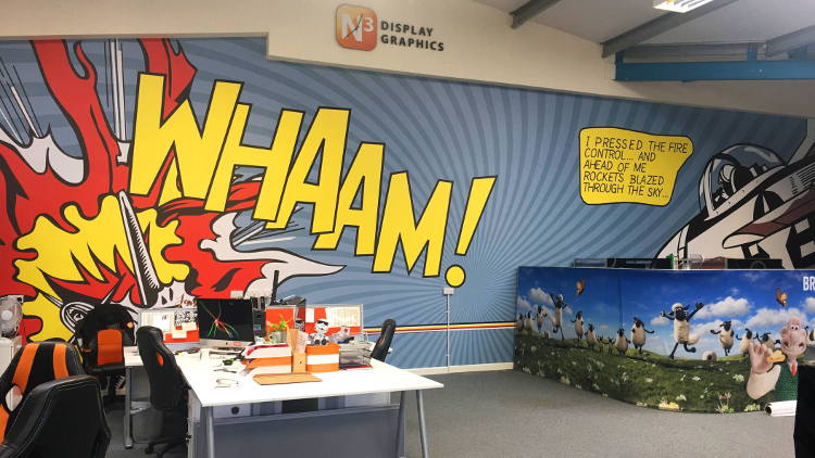 Whaam! N3 Display Graphics makes an impact with Drytac wall art.