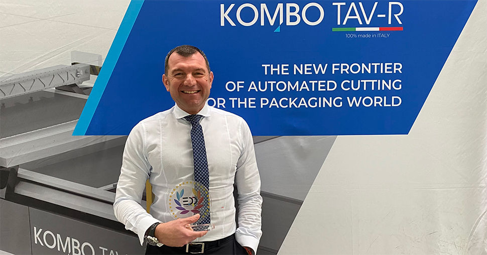The EDP Technical Committee recognised that the Kombo TAV V2 is the most compact, floor to floor, fully automatic cutting solution for bespoke packaging and displays.