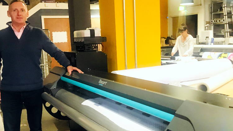 QPS installs UK's first Roland Texart RT-640M dye sublimation printer at Grangeprint.