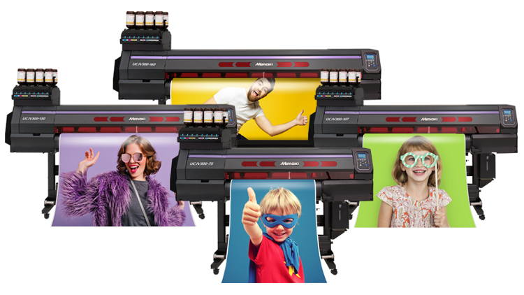 The new UCJV300 printers deliver a remarkable range of applications and versatility with four-layer printing in addition to five-layer printing capabilities.