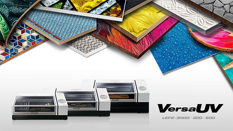 Roland DG announces two new products. The new VersaUV LEF2-300D has been introduced to enhance print possibilities.