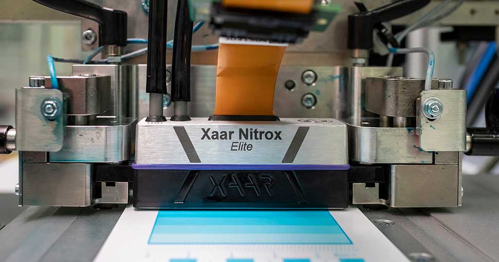 The new Xaar Nitrox is the next printhead to come from ImagineX which sets the roadmap for Xaar’s bulk inkjet innovations and printhead developments.